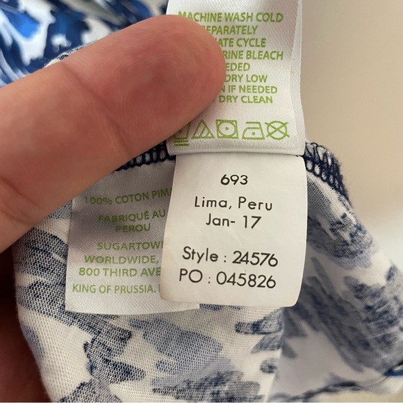 Lilly Pulitzer Hampton Tank Dress in Resort Navy Ikat Print S - Picture 11 of 12